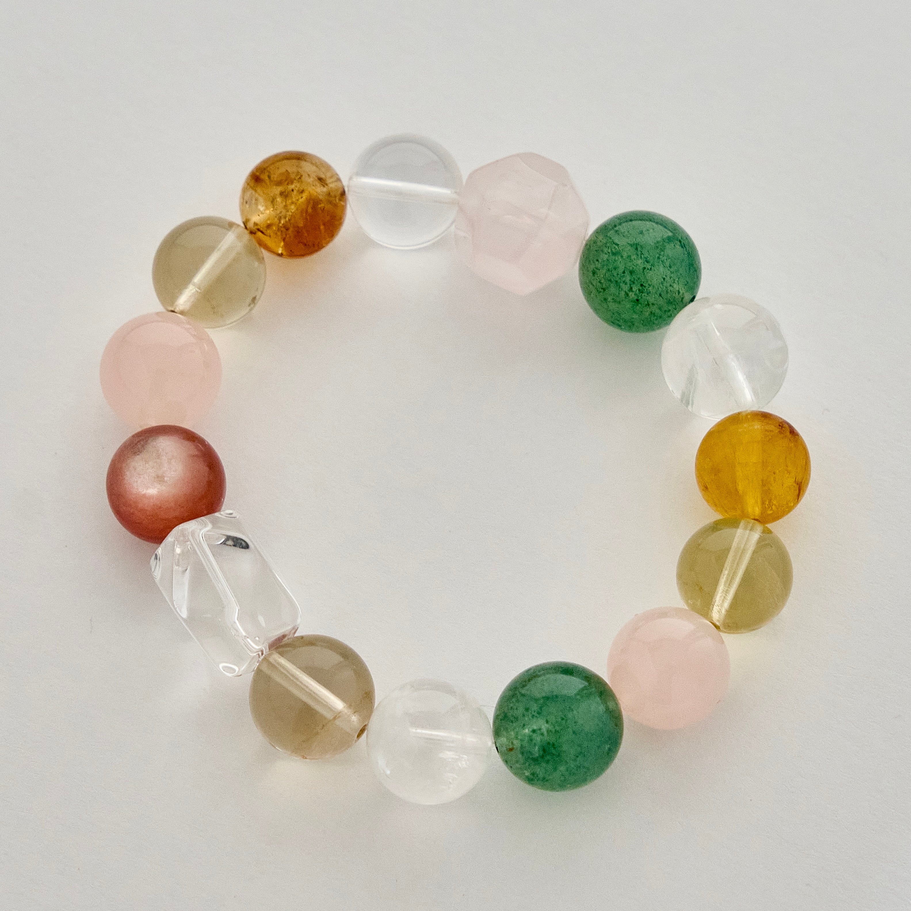 Genesis Bloom – Citrine, Rose Quartz & Peach Moonstone Bracelet | Abundance · Joy · Heart Renewal