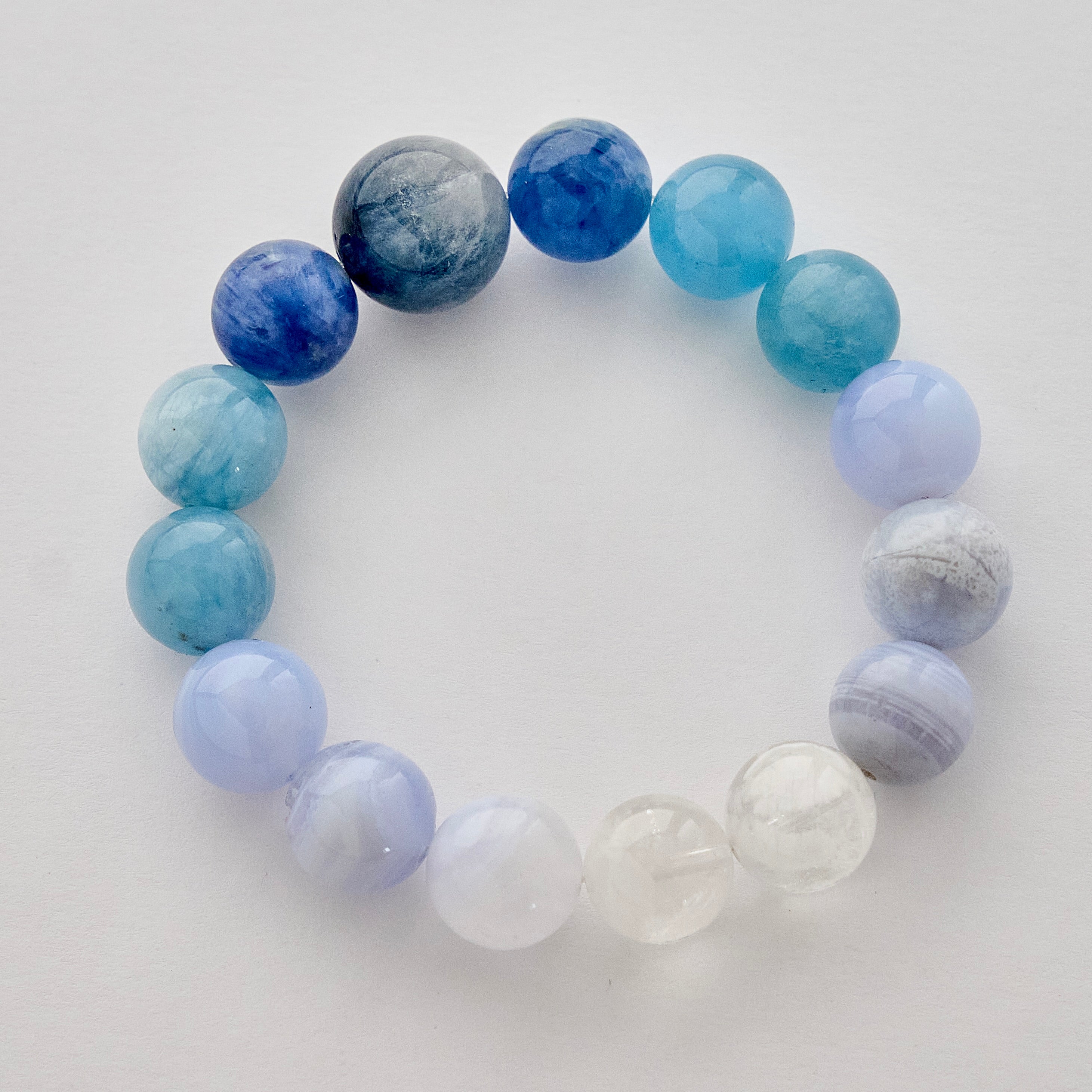 Sky Tide – Aquamarine & Blue Lace Agate Bracelet | Calm · Flow · Clear Expression