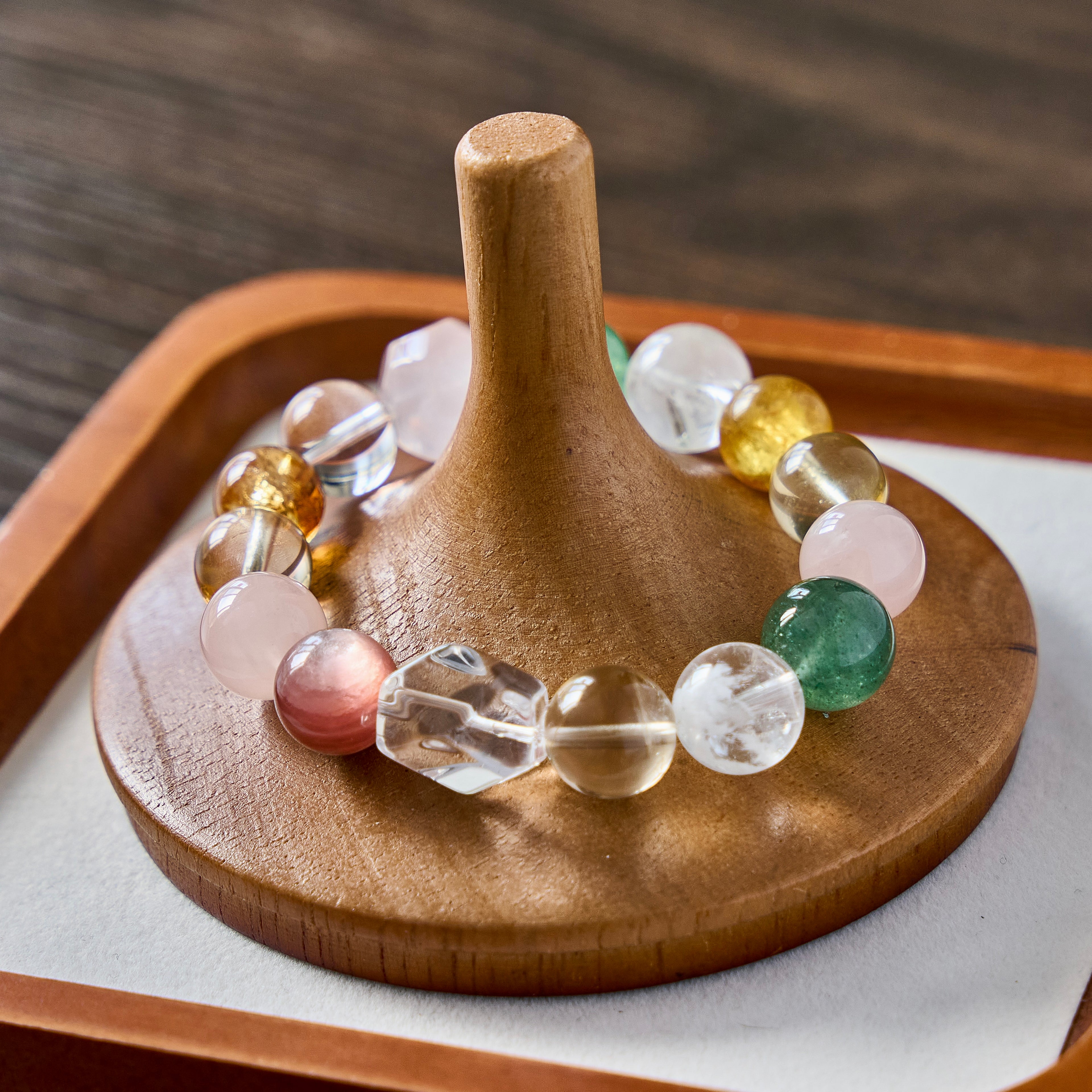 Genesis Bloom – Citrine, Rose Quartz & Peach Moonstone Bracelet | Abundance · Joy · Heart Renewal