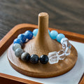 Blue Shield – Aquamarine, Labradorite & Obsidian Bracelet | Clarity · Protection · Communication
