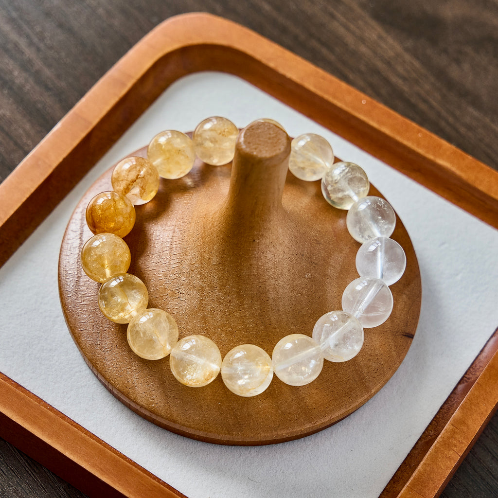 Golden Dawn – Citrine & Clear Quartz Bracelet | Abundance · Joy · Clarity