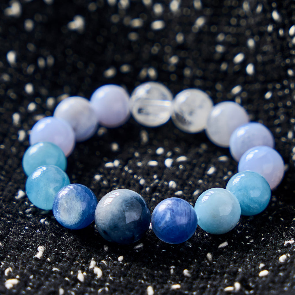 Sky Tide – Aquamarine & Blue Lace Agate Bracelet | Calm · Flow · Clear Expression