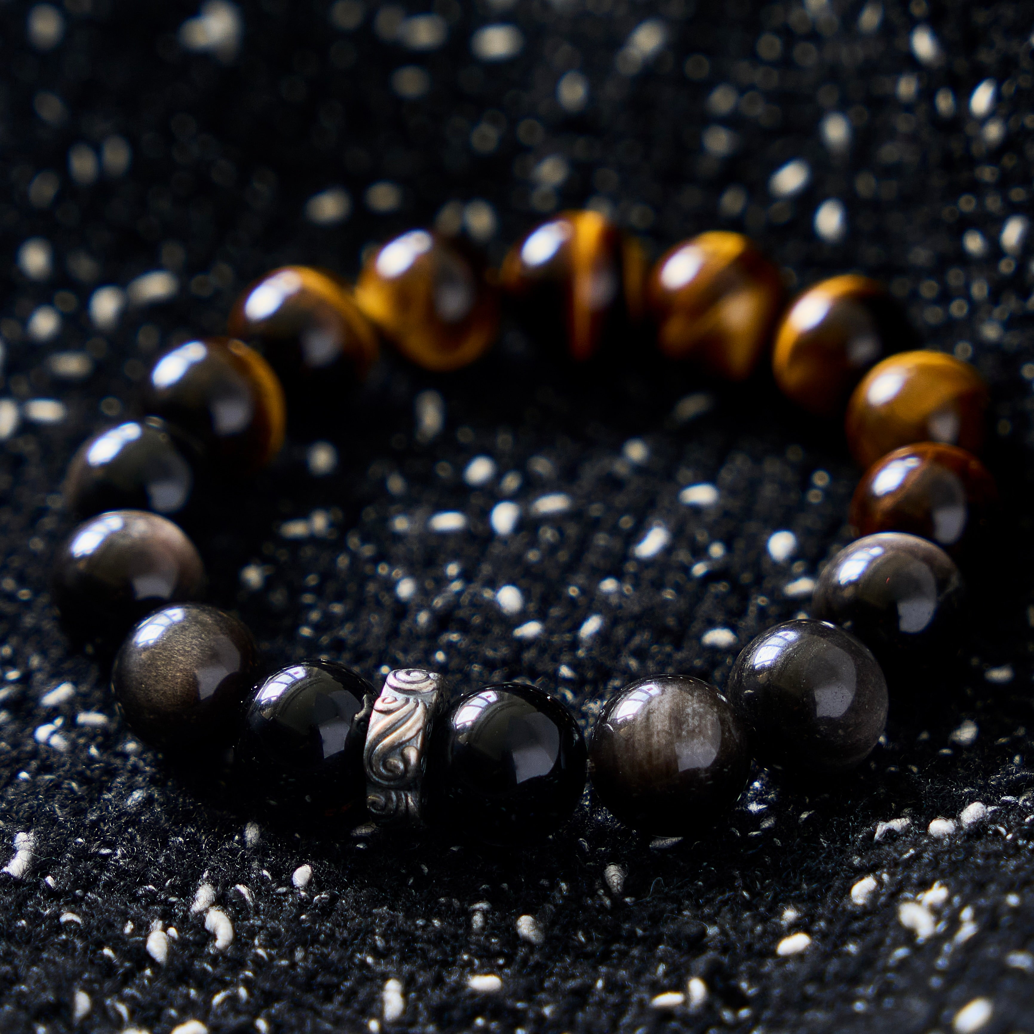 Gilded Shield – Tiger's Eye & Golden Obsidian Bracelet | Protection · Confidence · Grounding