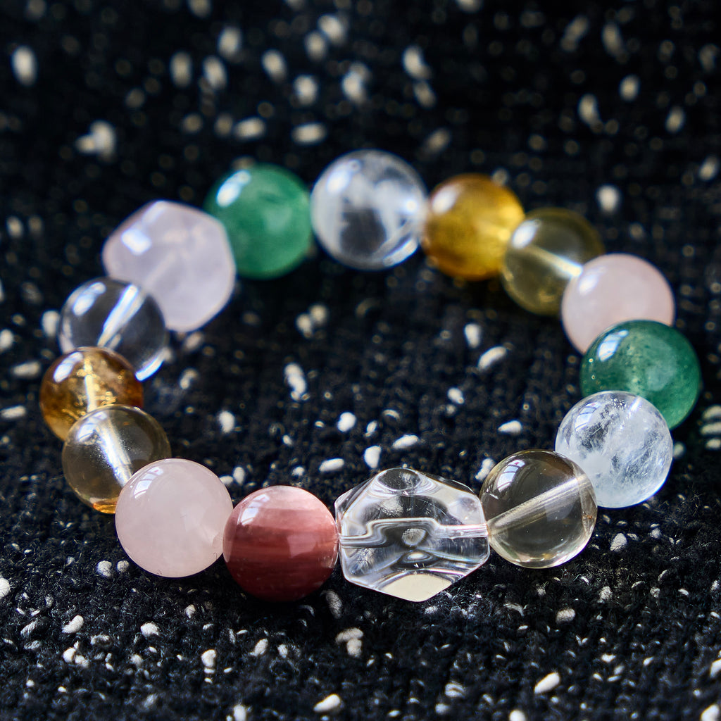 Genesis Bloom – Citrine, Rose Quartz & Peach Moonstone Bracelet | Abundance · Joy · Heart Renewal