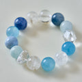 Ocean Whisper – Aquamarine & Clear Quartz Bracelet | Calm · Clarity · Communication