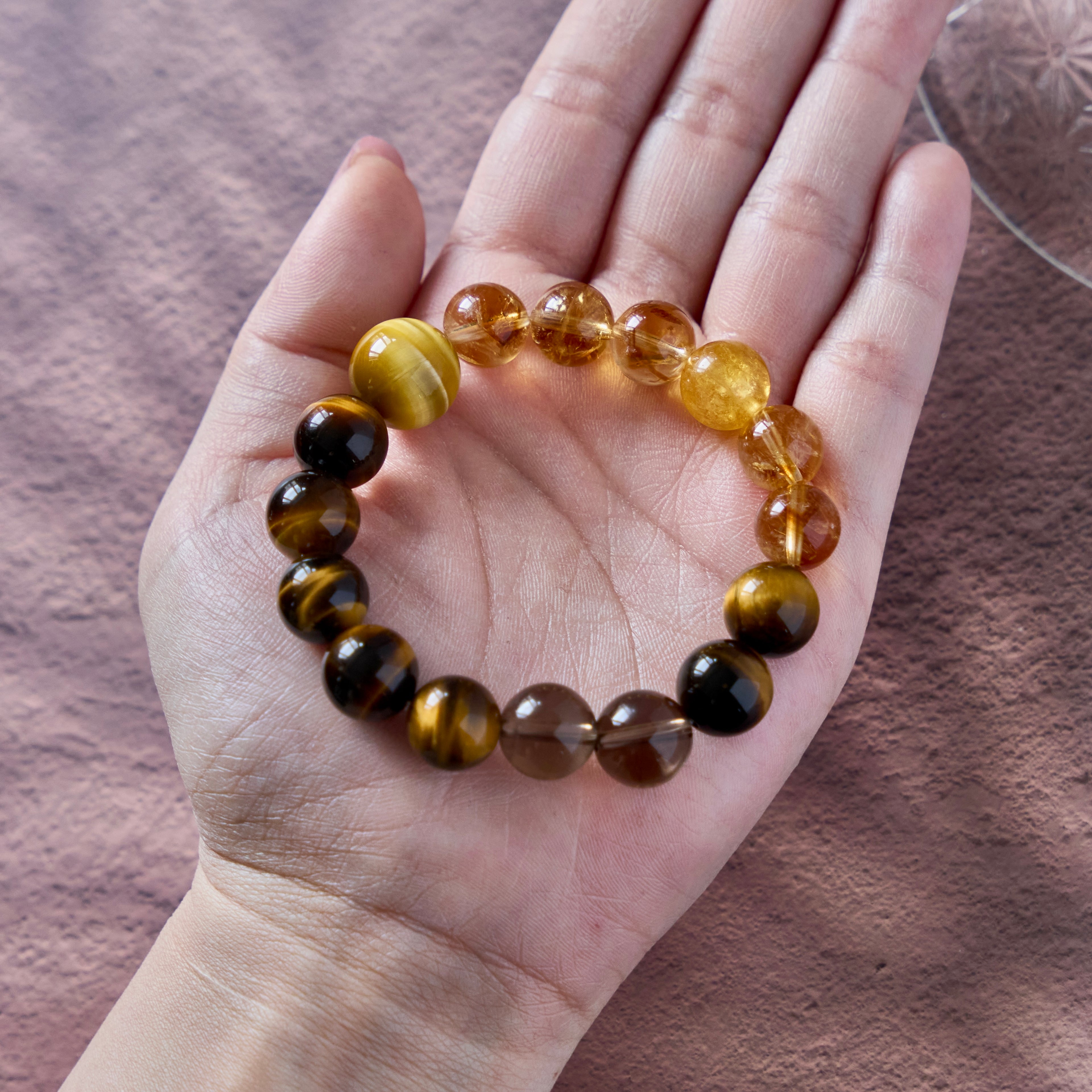Prosperity Guardian – Tiger's Eye, Citrine & Rutilated Quartz Pixiu Bracelet | Abundance · Protection · Confidence