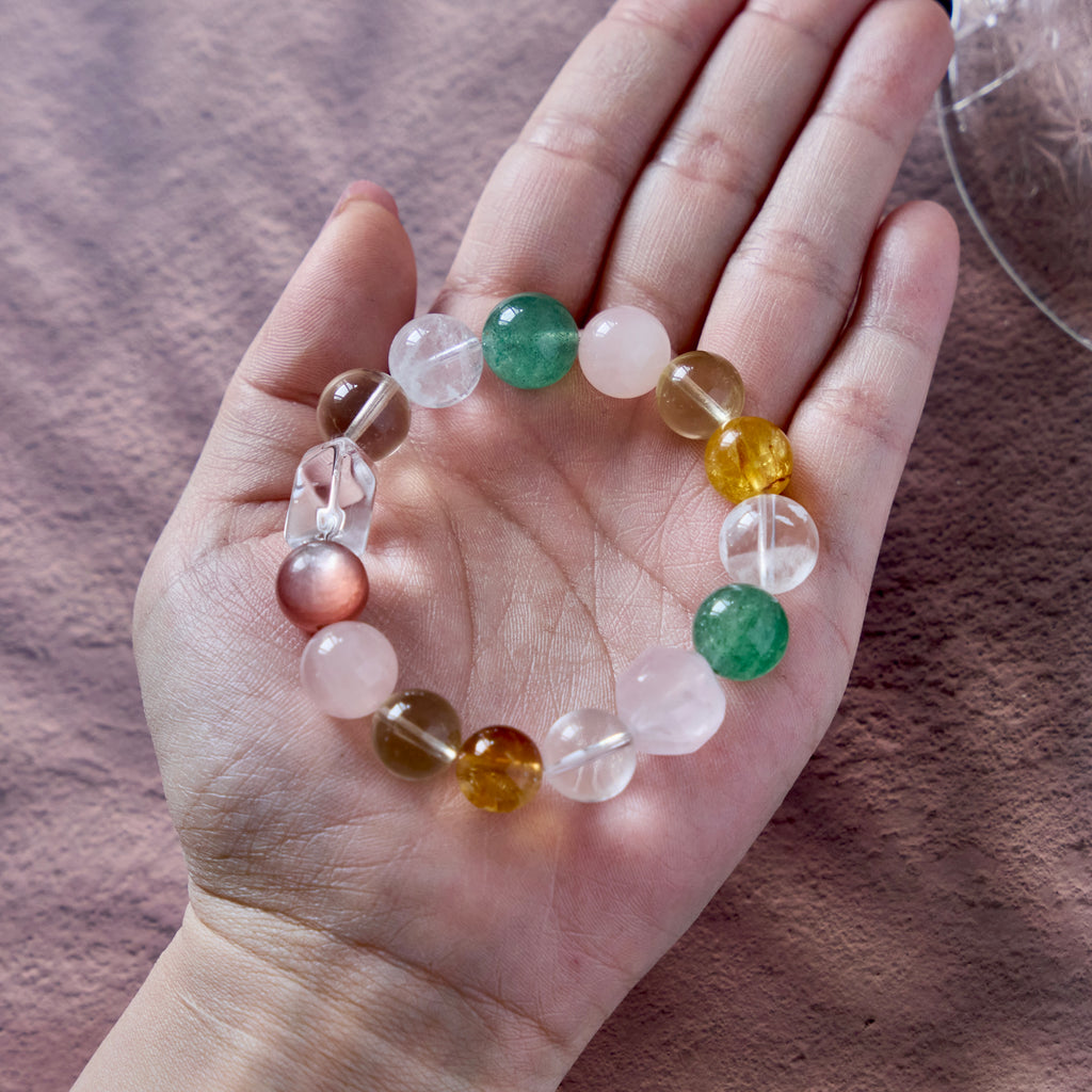Genesis Bloom – Citrine, Rose Quartz & Peach Moonstone Bracelet | Abundance · Joy · Heart Renewal