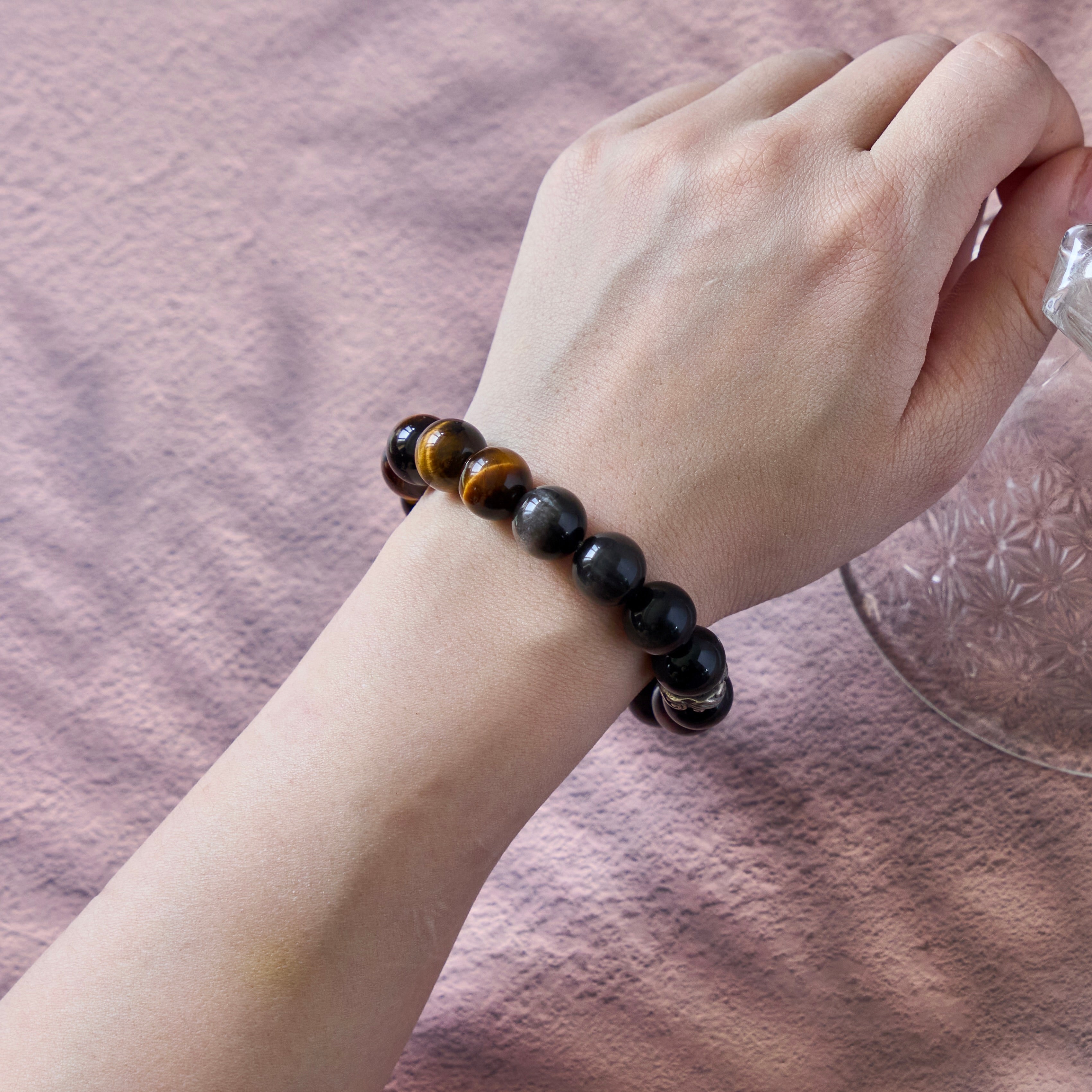 Gilded Shield – Tiger's Eye & Golden Obsidian Bracelet | Protection · Confidence · Grounding